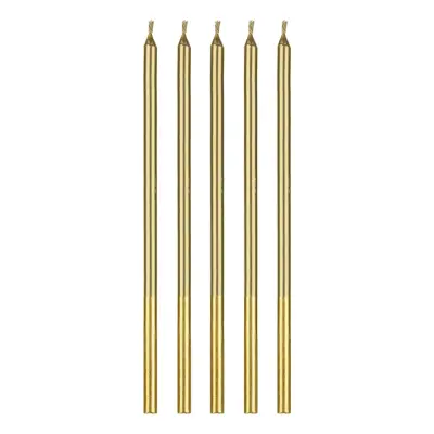 Tårtljus Långa Guld - 12-pack