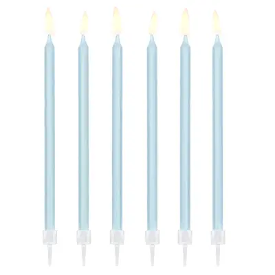 Tårtljus Ljusblå 12-pack