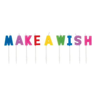 Tårtljus Make a Wish Flerfärgad