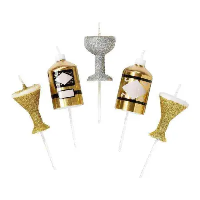 Tårtljus Party Guld/Silver - 5-pack