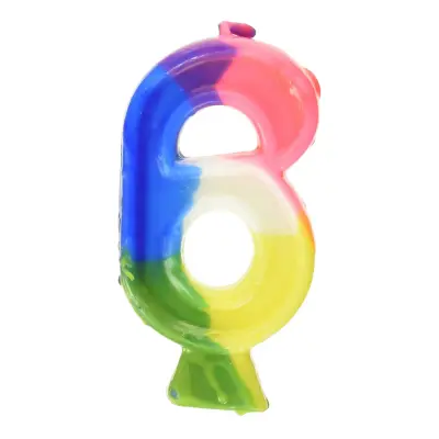 Tårtljus Regnbågsfärgade - Siffra 6