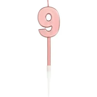 Tårtljus Roséguld Metallic 14 cm