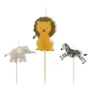 Tårtljus Safari Party - 3-pack