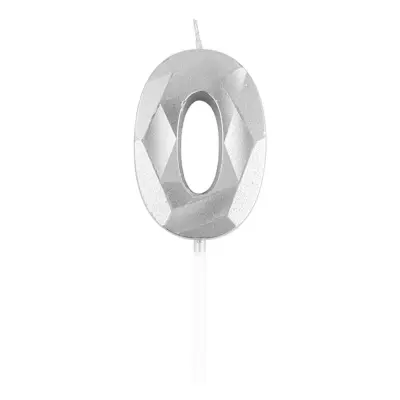 Tårtljus Siffra Diamond Silver