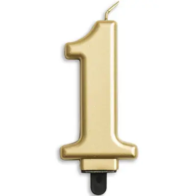 Tårtljus Siffra Guld Metallic