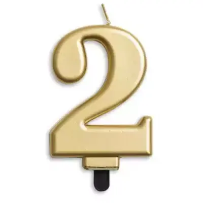 Tårtljus Siffra Guld Metallic