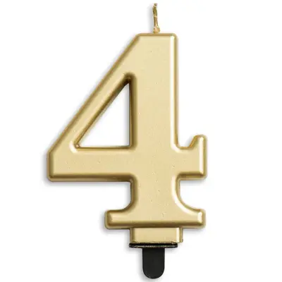 Tårtljus Siffra Guld Metallic