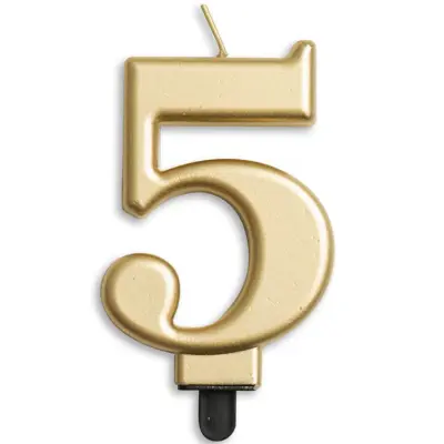 Tårtljus Siffra Guld Metallic