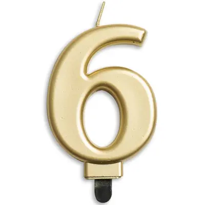 Tårtljus Siffra Guld Metallic