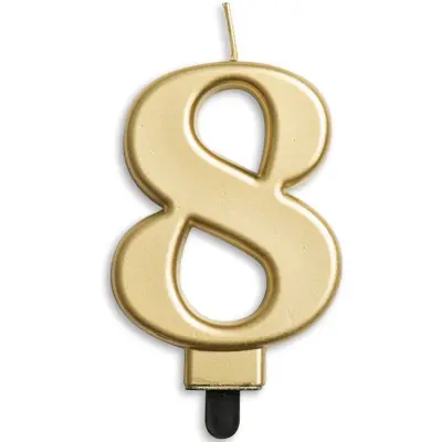 Tårtljus Siffra Guld Metallic