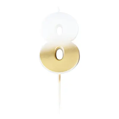 Tårtljus Siffra Guld Ombre - Siffa 8