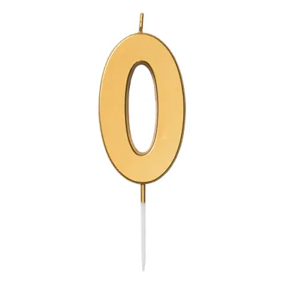 Tårtljus Siffra Guld - Siffra 0