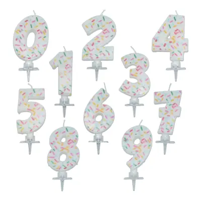 Tårtljus Siffra Strössel - Siffra 0