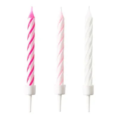 Tårtljus Spiral Rosa Mix - 10-pack