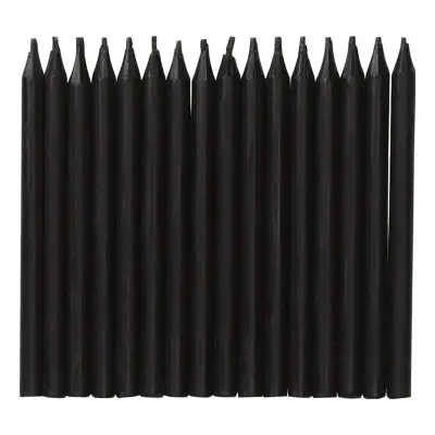 Tårtljus Svarta - 16-pack