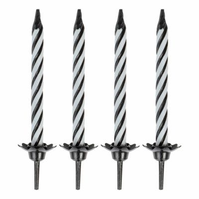 Tårtljus Svart/Vit - 24-pack