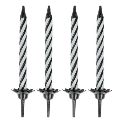 Tårtljus Svart/Vit - 24-pack