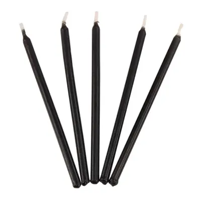 Tårtljus Svarta Långa - 12-pack
