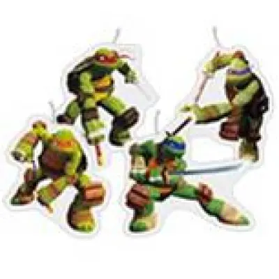 Tårtljus Turtles 4 delar