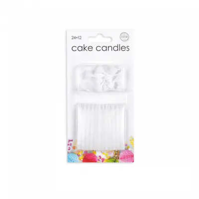 Tårtljus vita 24-pack