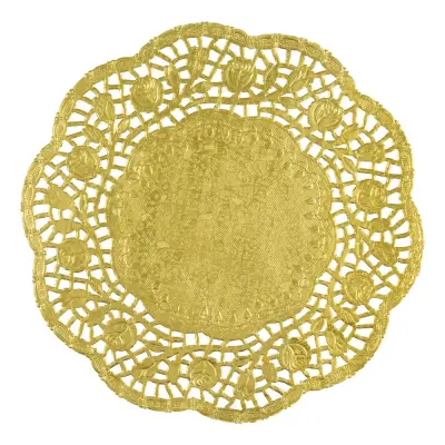 Tårtunderlägg Runda Guld - 4-pack