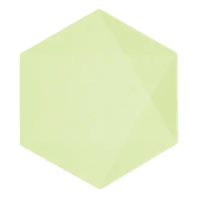 Tallrikar Hexagonala Vert Decor Grön - Stora