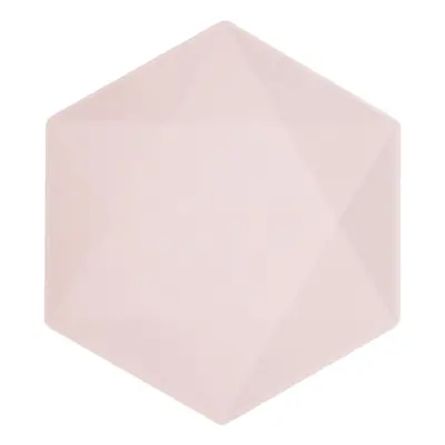 Tallrikar Hexagonala Vert Decor Rosa - Små