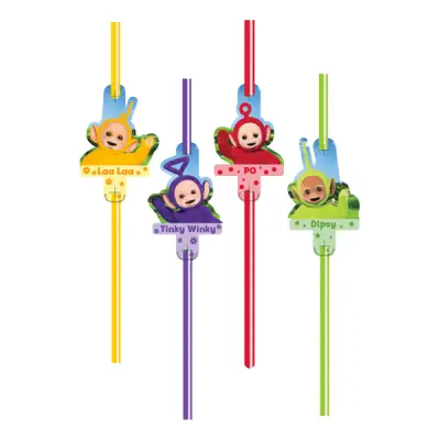 Sugrör Teletubbies - 8-pack