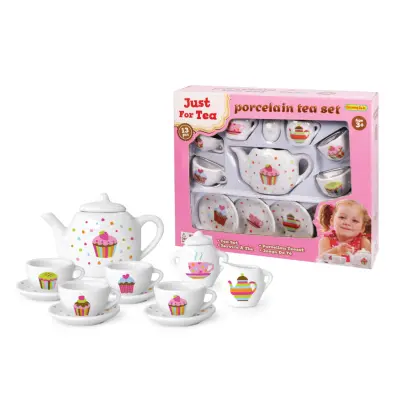 Teservis 13 delar Porslin - Leksaksaffären -  Leksaksaffären