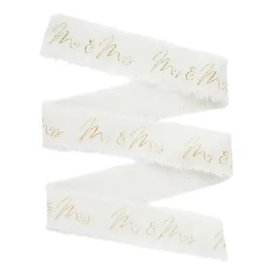 Textilband Mr&Mrs Guld