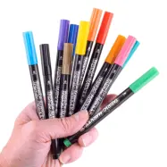 Textilpennor Tusch Färgmix - 12-pack