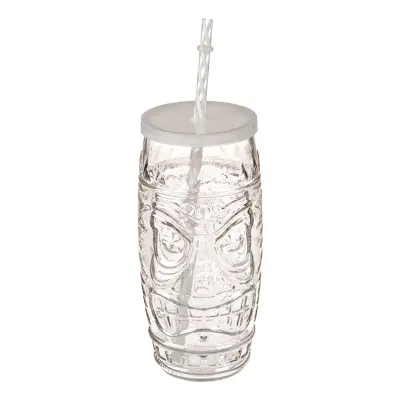 Tiki Glas med Sugrör - 1-pack