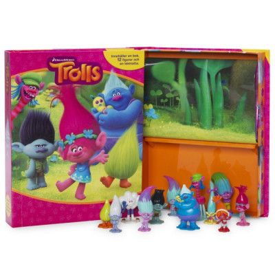 StorOchLiten Trolls, Sagobok med figurer&lekmatta
