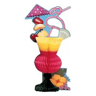 Tropical Drink Honeycomb Bordsdekoration - 1-pack