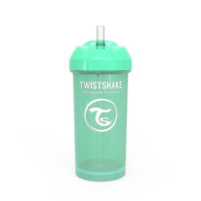 Twistshake Straw Cup 360 ml (Pastell Grön)