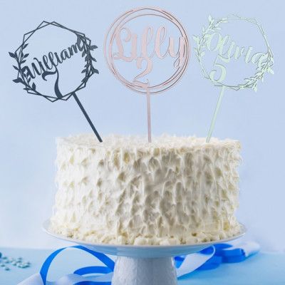 Pyssl Tårtsiffra - Cirklar - Vit