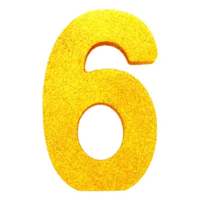 Bordsdekoration Siffra Guld - Siffra 6