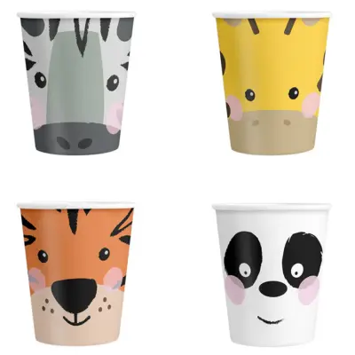 Vilda Djur - Pappersmugg 4-pack