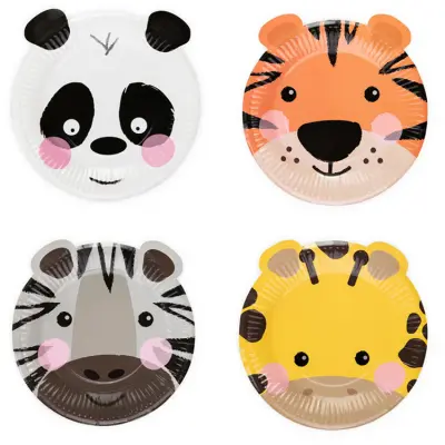 Vilda Djur - Papperstallrik 4-pack