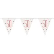 Vimpelgirlang 50 Vit/Roséguld