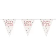 Vimpelgirlang Happy Birthday Roséguld