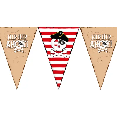 Vimpelgirlang Pirat Hip Hip Ahoy