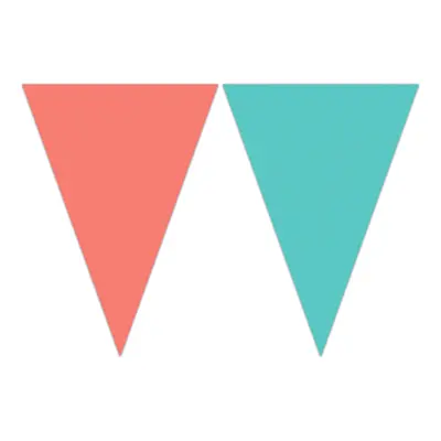 Vimpelgirlang Salmon/Turkos