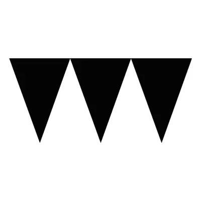 Vimpelgirlang Svart Lång