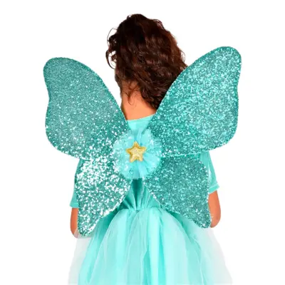 Vingar Paljetter Mintgrön - One size