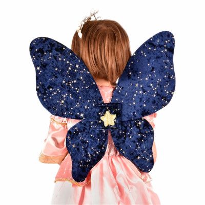 Vingar Sammet Guldstjärnor - One size