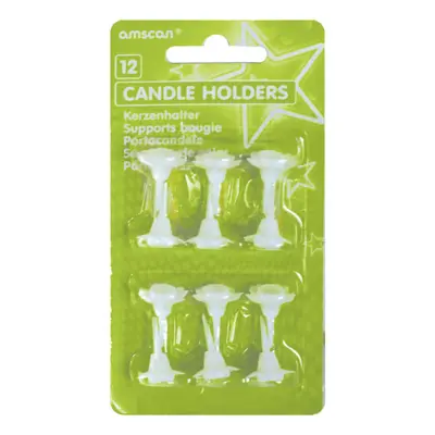 Vita Tårtljushållare - 12-pack