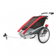 Thule Chariot Cougar1 cykelvagn ink cykelkit, red