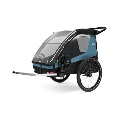 Thule Courier 2 cykelvagn, aegean blue
