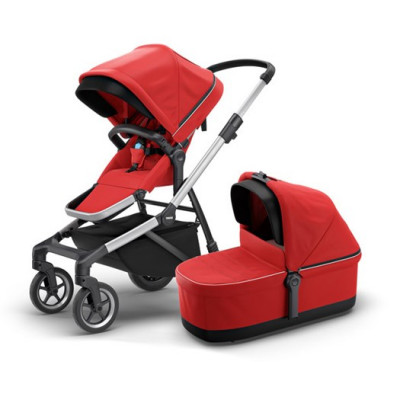 Thule Sleek duovagn, energy red - tillbehör på köpet!